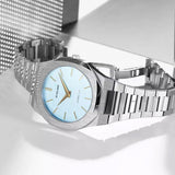 D1 Milano Ultra Thin Blue Dial Silver Steel Strap Watch for Women - D1-UTBL17 Authentic Buy Shop Now