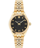 Versace Hellenyium Quartz Black Dial Gold Steel Strap Watch for Women - VE2S00622 Authentic Buy Shop Now