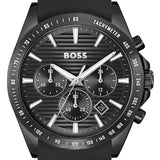 Hugo Boss Strike Chronograph Black Dial Black Rubber Strap Watch for Men - 1514289 Authentic Buy Shop Now