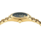 Versace V-Code Quartz Black Dial Gold Steel Strap Watch for Women - VE8I00724 Authentic Buy Shop Now