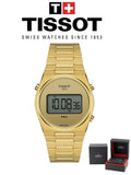 Tissot PRX Digital Quartz Gold Dial Gold Steel Strap Watch for Men - T137.463.33.020.00 Authentic Buy Shop Now