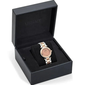 Versace Reve Analog Rose Gold Dial Two Tone Steel Strap Watch for Women - VE8B00424 Authentic Buy Shop Now