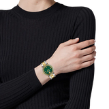 Versace Reve Analog Green Dial Two Tone Steel Strap Watch for Women - VE8B00524 Authentic Buy Shop Now