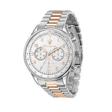 Maserati Tradizione Chronograph White Dial Two Tone Steel Strap Watch for Men - R8873646002 Authentic Buy Shop Now