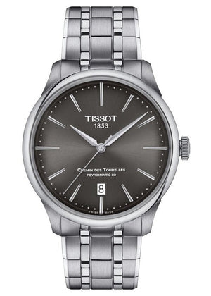 Tissot Chemin Des Tourelles Powermatic 80 Grey Dial Silver Steel Strap Watch for Men - T139.407.11.068.00 Authentic Buy Shop Now