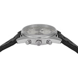 Emporio Armani Racer Chronograph Silver Dial Black Leather Strap Watch for Men - AR11677 Authentic Buy Shop Now