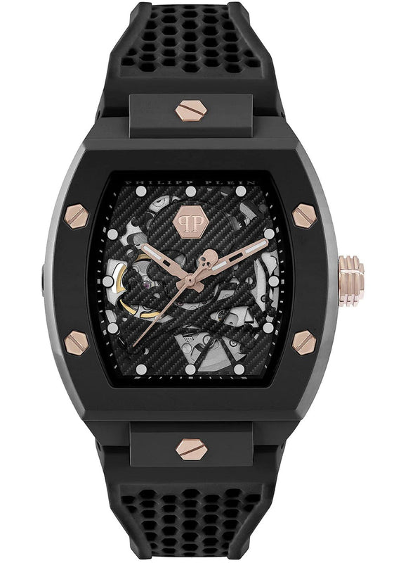 Philipp Plein The $Keleton Black Dial Black Silicone Strap Watch for Men - PWVBA0523 Authentic Buy Shop Now
