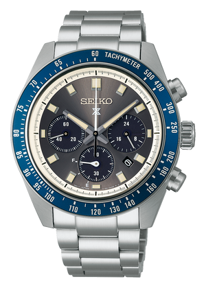 Seiko Prospex Speedtimer Solar Chronograph Grey Dial Silver Steel Strap Watch for Men - SSC939 Authentic Buy Shop Now