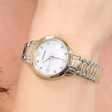 Emporio Armani Cleo Three Hand Mother of Pearl Dial Two Tone Steel Strap Watch for Women - AR11513 Authentic Buy Shop Now