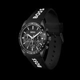 Hugo Boss Strike Chronograph Black Dial Black Rubber Strap Watch for Men - 1514289 Authentic Buy Shop Now