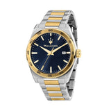 Maserati Velocità Date Blue Dial Two Tone Steel Strap Watch for Men - R8853152001 Authentic Buy Shop Now