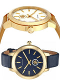 Tory Burch Collins Quartz White Dial Brown Leather Strap Watch for Women - TBW1202 Authentic Buy Shop Now