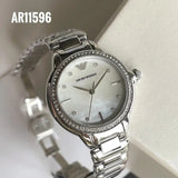 Emporio Armani Mia Mother of Pearl Dial Silver Steel Strap Watch for Women - AR11596 Authentic Buy Shop Now