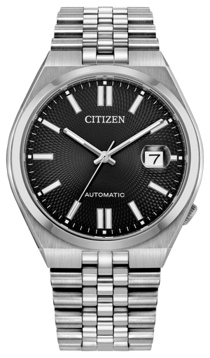 Citizen Tsuyosa 60 Automatic Black Dial Silver Steel Strap Watch for Men - NK0020-55E Authentic Buy Shop Now