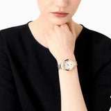 Emporio Armani Cleo Three Hand Mother of Pearl Dial Two Tone Steel Strap Watch for Women - AR11513 Authentic Buy Shop Now