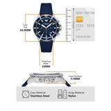 Emporio Armani World Explorer Chronograph Blue Dial Blue Nylon Strap Watch for Men - AR11588 Authentic Buy Shop Now