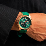 Maserati Successo Chronograph Green Dial Green Silicone Strap Watch for Men - R8871621038 Authentic Buy Shop Now