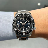 Seiko Prospex Diver Scuba Automatic Blue Dial Silver Steel Strap Watch for Men - SBEJ021 Authentic Buy Shop Now