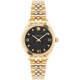 Versace Hellenyium Quartz Black Dial Gold Steel Strap Watch for Women - VE2S00622 Authentic Buy Shop Now