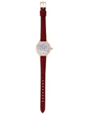 Emporio Armani Mia Mother of Pearl Dial Red Leather Strap Watch for Women - AR11646 Authentic Buy Shop Now