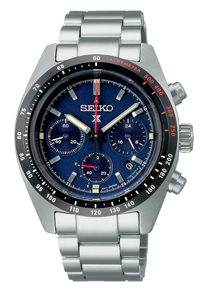 Seiko Prospex Speedtimer Solar Chronograph Blue Dial Silver Steel Strap Watch for Men - SSC815 Authentic Buy Shop Now