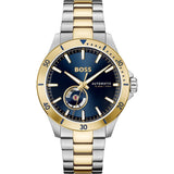 Hugo Boss Troper Chronograph Automatic Blue Dial Two Tone Steel Strap Watch for Men - 1514201 Authentic Buy Shop Now