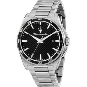 Maserati Velocità Date Black Dial Silver Steel Strap Watch for Men - R8853152002 Authentic Buy Shop Now