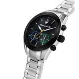 Maserati Traguardo Chronograph Black Dial Silver Steel Strap Watch for Men - R8873612061 Authentic Buy Shop Now