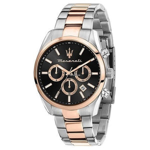 Maserati Attrazione Chronograph Black Dial Two Tone Steel Strap Watch for Men - R8853151002 Authentic Buy Shop Now