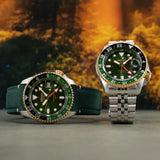Seiko 5 Sports Forest Green Sunrise Limited Edition Green Dial Silver Steel Strap Watch for Men - SSK050K1 Authentic Buy Shop Now