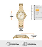Emporio Armani Mia Crystals Gold Dial Gold Steel Strap Watch for Women - AR11609 Authentic Buy Shop Now