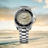 Seiko Prospex Polygonal Divers Automatic Pearl White Dial Silver Steel Strap Watch for Men - SPB481J1 Authentic Buy Shop Now