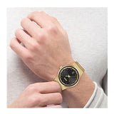 Hugo Boss Candor Black Dial Gold Steel Strap Watch for Men - 1514077 Authentic Buy Shop Now