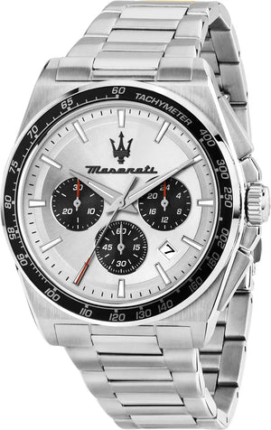 Maserati Velocità Chronograph Silver Dial Silver Steel Strap Watch for Men - R8873652006 Authentic Buy Shop Now