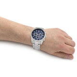 Maserati Attrazione Chronograph Blue Dial Silver Steel Strap Watch for Men - R8853151005 Authentic Buy Shop Now