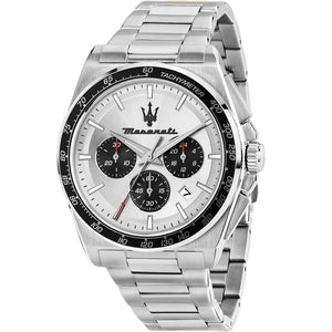 Maserati Velocità Chronograph Silver Dial Silver Steel Strap Watch for Men - R8873652006 Authentic Buy Shop Now