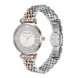 Emporio Armani Gianni T Bar Silver Dial Two Tone Steel Strap Watch for Women - AR11537 Authentic Buy Shop Now