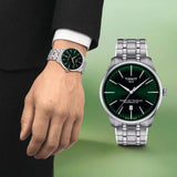 Tissot Chemin des Tourelles Powermatic 80 Green Dial Silver Steel Strap Watch for Men - T139.407.11.091.00 Authentic Buy Shop Now