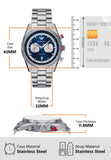 Emporio Armani Racer Chronograph Blue Dial Silver Steel Strap Watch for Men - AR11676 Authentic Buy Shop Now