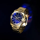 Maserati Velocità Chronograph Blue Dial Gold Steel Strap Watch for Men - R8873652002 Authentic Buy Shop Now