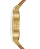 Tory Burch Collins Quartz White Dial Brown Leather Strap Watch for Women - TBW1202 Authentic Buy Shop Now