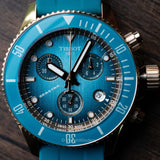 Tissot Seastar 1000 Chronograph Turqouise Dial Turqouise Rubber Strap Watch for Women - T120.217.37.041.00 Authentic Buy Shop Now