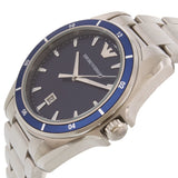 Emporio Armani Sigma Blue Dial Silver Steel Strap Watch for Men - AR11100 Authentic Buy Shop Now