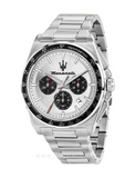 Maserati Velocità Chronograph Silver Dial Silver Steel Strap Watch for Men - R8873652006 Authentic Buy Shop Now