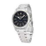 Seiko 5 Sports Flieger Automatic Black Dial Silver Steel Strap Watch for Men - SRPH27K1 Authentic Buy Shop Now