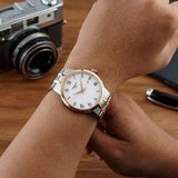 Tissot T Classic Dream Quartz White Dial Two Tone Steel Strap Watch for Men - T129.410.22.013.00 Authentic Buy Shop Now