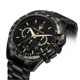 Maserati Traguardo Limited Edition Chronograph Black Dial Black Steel Strap Watch for Men - R8873612051 Authentic Buy Shop Now