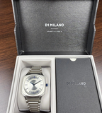D1 Milano Square Silver Dial Silver Steel Strap Watch for Men - D1-SQBJ01 Authentic Buy Shop Now