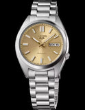 Seiko 5 Sports Automatic Gold Dial Silver Steel Strap Watch for Men - SRPL59K1 Authentic Buy Shop Now