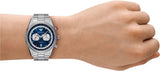 Emporio Armani Racer Chronograph Blue Dial Silver Steel Strap Watch for Men - AR11676 Authentic Buy Shop Now